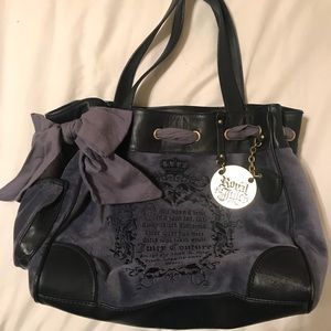 Juicy Couture Navy Velour Fairytale Bag
